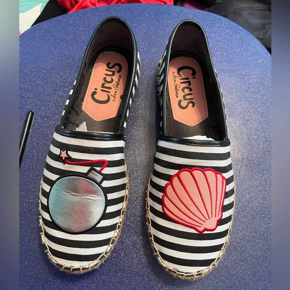Circus Sam Edelman Bombshell Striped Espadrille Flats Womens Size 7 M